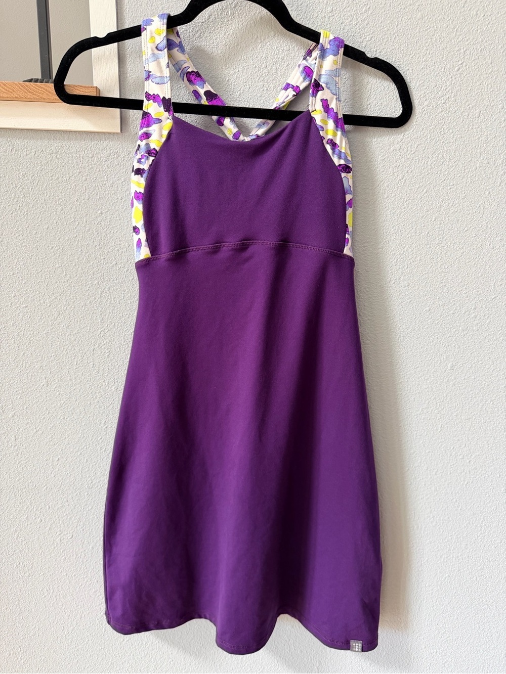 Title Nine Climax / Dream Active Dress Purple Strappy Racerback Trim Size XS